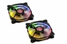 RAIJINTEK Auras 12 LED set 2 ks černá / 120 mm / 32.2 dB @ 1800 RPM / 59.7 CFM / RGB / 4.pin PWM (0R400037)