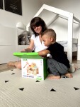 Mamido Dřevěná multifunkční zatloukačka s xylofonem a kladívkem 2v1