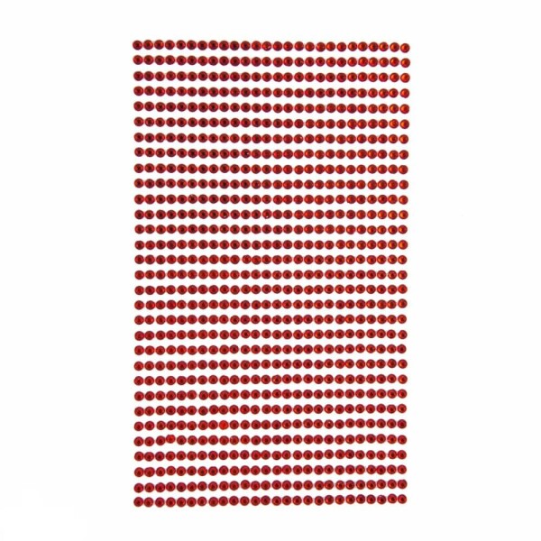 DpCraft nalepovací kamínky 3 mm červené 806 ks