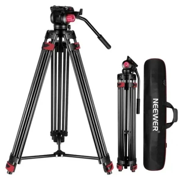 Neewer TP-M200 / Stativ / výška 88-200 cm / nosnost 8 kg / olejová hlava (B09VL46P6R)