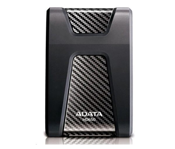 ADATA Externí HDD 2TB 2,5" USB 3.1 DashDrive Durable HD650, černý (gumový, nárazu odolný) EDF_414476