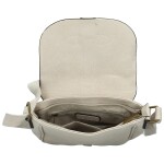 Trendy dámská koženková crossbody kabelka Arlena, krémová