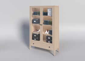 ARTEN (NANO Systems s.r.o.) Buková vitrína TALO-SST4 (Bezbarvý lak)