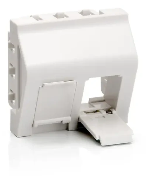 Equip Krycí rámeček French Modular bílá / Krycí rámeček / 2x Keystone / 45x45 mm / RAL9010 (761312)