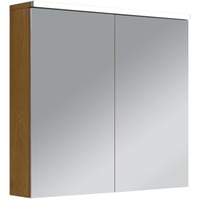 CERANO Koupelnová zrcadlová skříňka s LED osvětlením Avia - dub medový - 75x70x16,5 cm