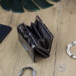 Extravagantní dámská kožená peněženka Rokolo, šedá