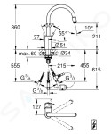 GROHE - Concetto Dřezová baterie s výsuvnou sprškou, chrom 31212003