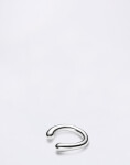 Maria Black Curl Ear Cuff Medium Silver Silver
