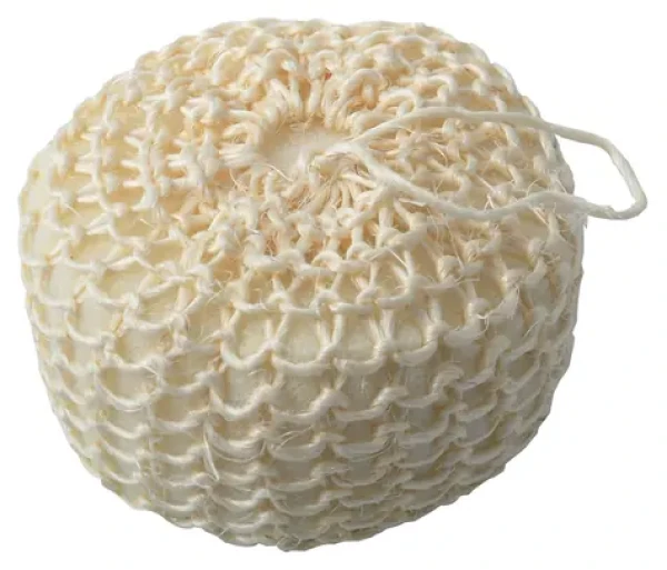 MSV SISAL exfoliační sisalová houba bílá / kulatá / sisal, polyester