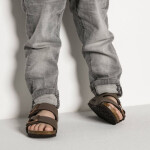 Dětské žabky Birkenstock Arizona Kids Birko-Flor Nubuck Mocha narrow (0552893) 29