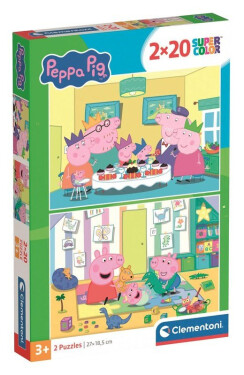 Puzzle Prasátko Peppa 2x20 dílků