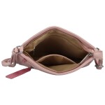 Stylová dámská koženková crossbody kabelka Walida, růžová