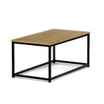 Stůl konferenční, 90x48x41 cm, MDF, dekor divoký dub, černý kov