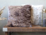 Chic Antique Polštář z umělé kožešiny Antique Chocolate 50 x 50 cm, hnědá barva, textil