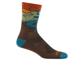 Darn Tough Chasing Waterfalls Micro Crew Lightweight Cushion pánské ponožky Earth vel. M (41-42)