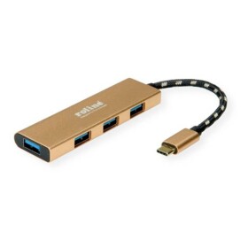 Roline 4 porty USB 3.1 Gen 1 hub zlatá (metalíza) - Roline 14.02.5049