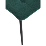 Židle jídelní, zelená látka, černý kov