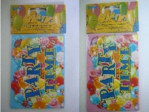 Globos Pozvánky na párty modrá nebo růžová - 6ks