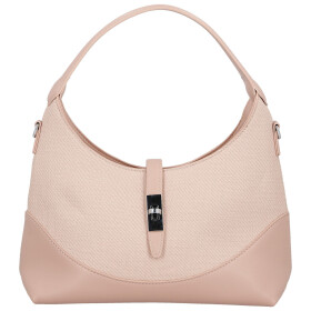 Trendy dámská koženková kabelka do ruky Lussy, růžová