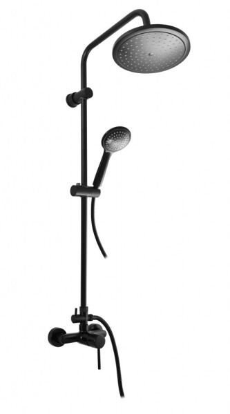 SLEZAK-RAV - Vodovodní baterie sprchová SEINA s hlavovou a ruční sprchou černá matná, Barva: černá matná, Rozměr: 150 mm SE982.5/7CMAT