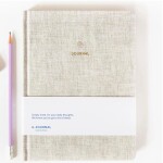 A-JOURNAL collection Linkovaný deník Linen A5, šedá barva, papír, textil