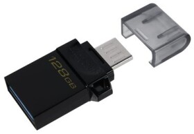 Kingston DataTraveler microDuo 3 G2 - 128GB černá / Flash Disk / USB 3.2 Gen 1 Type-A / microUSB / OTG / čtení: až 80 MB (DTDUO3G2/128GB)