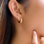 ELENYS Riva – pozlacené náušnice 18K žluté zlato