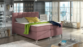 Boxspring Basilio Rozměr: 140 x 200 cm, látka: MatVelvet 63, Varianta: Bez LED osvětlení
