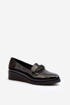 Dámské lakované boty Loafers Black Polike