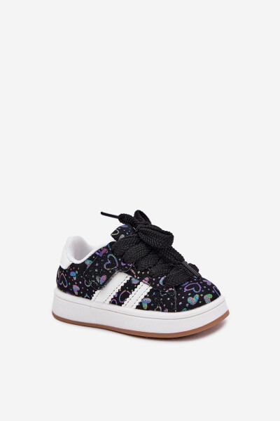 Dětské sportovní tenisky se srdíčky černé Mirelle 29