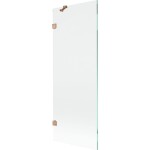 MEXEN/S - Lunar vanová zástěna FIX 70 x 150, transparent, měď kartáčovaná 897-070-000-65-00