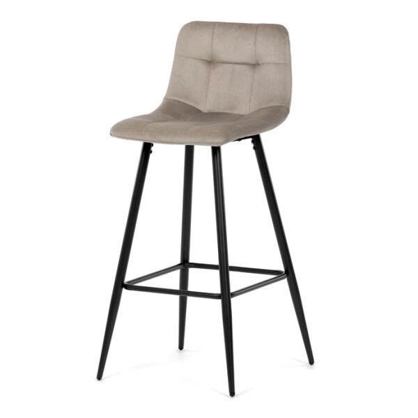 Barová židle, hnědá, látka,AUB-X7015 CAP2