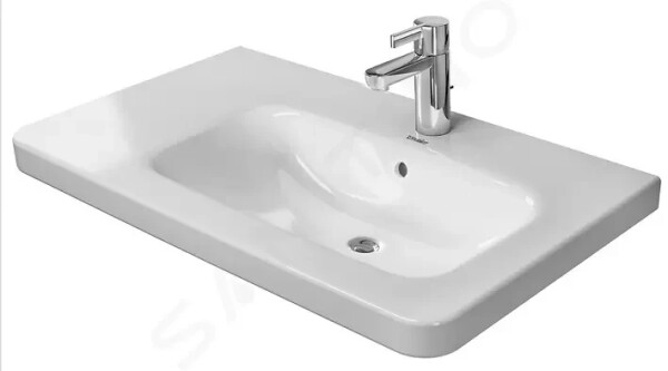 DURAVIT - DuraStyle Umyvadlo 800x480 mm, s přepadem, s otvorem pro baterii, bílá 2326800000