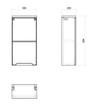 COMAD - Horní skříňka 35cm 1 dvířka BALI GRAPHITE 5907611647608