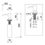 Nimco Model 3000 chrom dávkovač vestavěný 30 mm UN 3031V-26 UN 3031V-26
