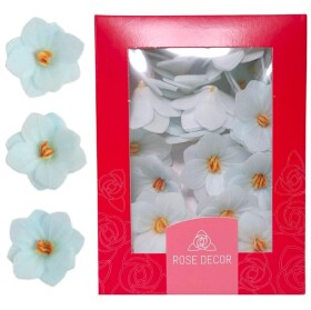 Dekorace oplatková - Hortenzie modrá 18 ks