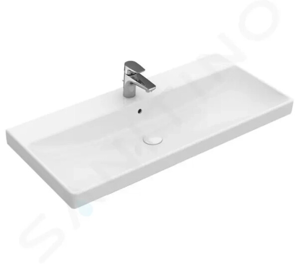 VILLEROY & BOCH - Avento Umyvadlo nábytkové 1000x470 mm, s přepadem, otvor pro baterii, CeramicPlus, alpská bílá 4156A5R1