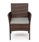 Ratanový kávový set v hnědé barvě