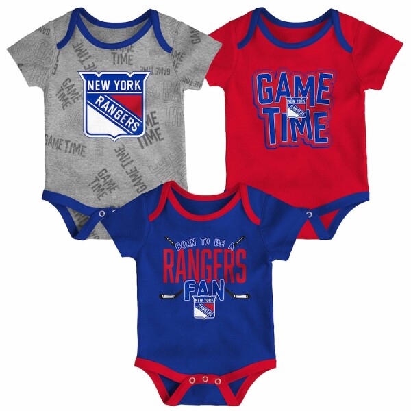 Outerstuff Kojenecké Body New York Rangers 3-pack Game Time S/S Creeper Set Newborn Velikost: