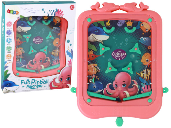 Mamido Zručnostní hra mini Pinball s kuličkou růžová