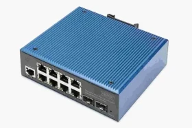 DIGITUS / Switch / L2 managed / 8x Gigabit RJ45 + 2x SFP Uplink / DIN (DN-651156)