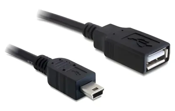 Delock USB-A - Mini-USB B černá / Kabel / USB 2.0 / 0,5 m (82905)