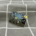Pinarna.cz Nejznámější obraz Vincenta van Gogha - Hvězdná noc - kočíčí verze (nakukující kočka)