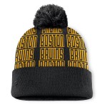 Fanatics Pánská zimní čepice Boston Bruins NHL Fundamental Empty Net Cuffed Knit Hat with Pom - Black