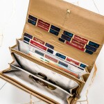 Luxusní dámská kožená peněženka Peterson Daryna, zlatá