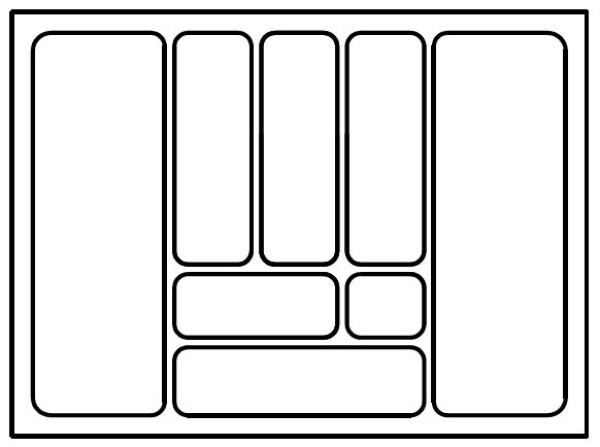 Poli příborník do zásuvky 700 Comfort barva: bílá