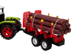 Mamido Zelený farmářský traktor s přívěsem na dřevo 9 kmenů
