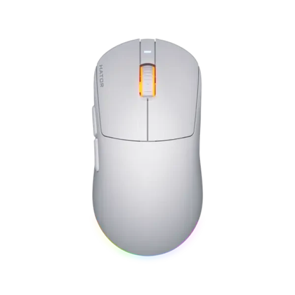Hator HTM-731 Quasar 3 bílá / herní bezdrátová myš / optická / 12000 DPI / 6 tlačítek / 2.4GHz / Bluetooth / USB (HTM-731)