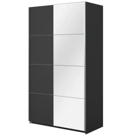 Skříň 120 cm Beta 54 černá/zrcadlo