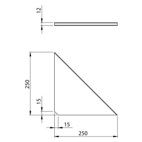 SAPHO - ABELINE rohová police rockstone 250x250, bílá mat AE250-0101